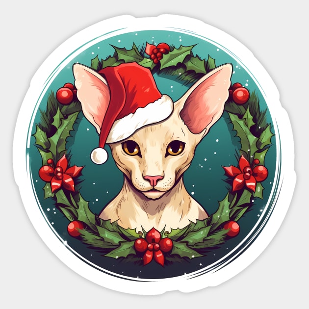 Oriental Shorthair Cat Xmas, Love Cat Sticker by dukito